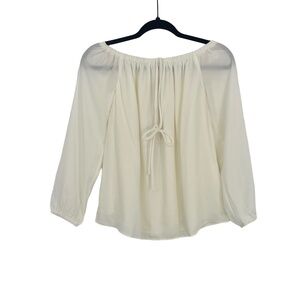 Revolve Three Eighty Two‎ Revolve  Off Shoulder White Boho 3/4 Sleeve Bouse XS